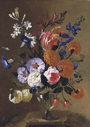 Kukkien asetelma maljakossa, 1668
