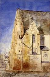 Vanha kirkko, Tours, Ranska, 1880.
