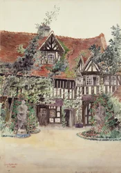 Pienempi piha, Hotel Guillaume le Conquerant, Dives, Ranska, 1924.