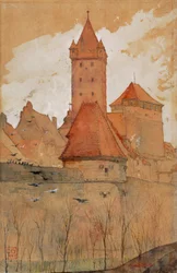 Tornit kaupunginmuurista, Nürnberg, 1897.