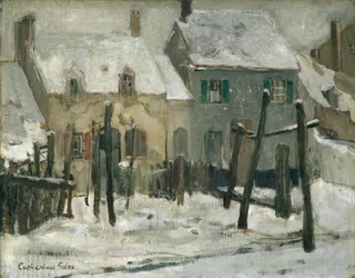 Lumikohtaus, Etaples (öljy kankaalle)
