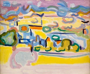 Fauvistinen maisema, noin 1945 (öljy kankaalle)