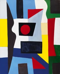 Geometrinen sommitelma, noin 1955 (öljy kankaalle).