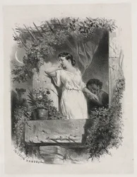 Parvekkeella, 1842.
