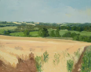 Sadonkorjuuta odotellessa, Cotswolds (öljy kankaalle)