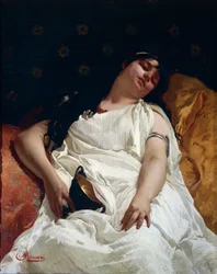 Bacchante, Cesare Maccari (1840-1919), öljy kankaalle