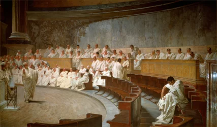 Cicero esitti Catilinan senat der Verschwörungissa