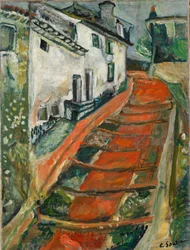 Punainen portaikko Cagnesissa Red Steps in Cagnes, n. 1923.