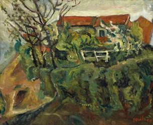 Talot maisemassa, noin 1918-1919.