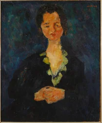 Naisen muotokuva sinisellä taustalla, 1927