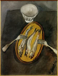Silakka-asetelma, noin 1916 (maalaus kankaalle)