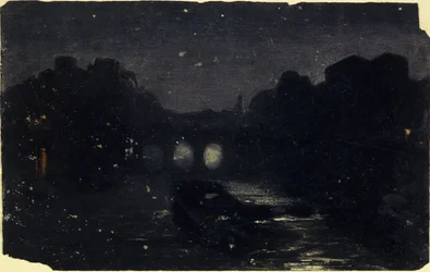 Yön vaikutus Seinen rannalla, n. 1870 (öljy kankaalle)