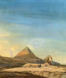 Mittaussfinksi, yksityiskohta Menfisin pyramideista