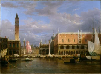 Le môle et le Palais Ducal vues de la mer (Molo ja Dogenpalatsi mereltä nähtynä)