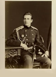 Nicolas Constantinovitch de Russie - Muotokuva Venäjän suurherttua Nikolai Konstantinovitšista (1850-1918), Bergamasco, Charles (Karl) (1830-1896). Albumin valokuva