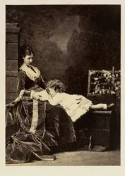 Marie Fedorovna (Dagmar Tanskan) (1847-1928) ja hänen poikansa Tsarevitš Nikolai Aleksandrovitš (Nikolaji II)