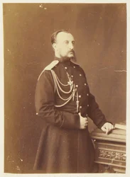 Nicolas Nikolaievitch de Russie - Muotokuva Venäjän suurherttua Nikolai Nikolajevitšista (vanhin) (1831-1891), Bergamasco, Charles (Karl) (1830-1896). Albumin Photo, c. 1874. Venäjän valtion elokuva- ja valokuva-arkisto, Krasnogorsk
