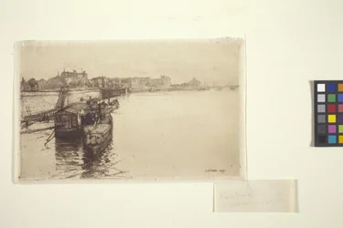 Matkustajaveneet Seine-joella (muste)