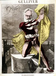 Georges Montbardin (1841-1905) Victor Hugon sarjakuva. "" Gulliver - romantiikka""