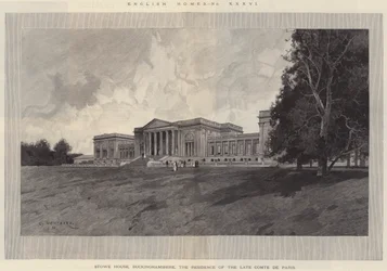 English Homes, Stowe House, Buckinghamshire, edesmenneen kreivi de Parisin asuinpaikka
