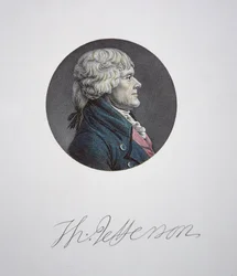 Thomas Jefferson (1743-1826) (värikaiverrus)