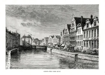 Corn Quay, Gent, Flanderi, Belgia, 1879