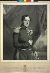 Belgian kuningas Leopold I (litografia)