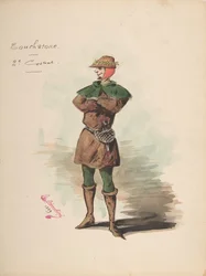 Kosketuskiven pukusuunnittelu [a], Puku- ja asusteet..., 1889.