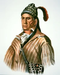 Menawa, Creek-kansan päällikkö, maalauksesta vuodelta 1826 (väri litho)