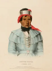 CHITTEE-YOHOLO. A SEMINOLE CHIEF., kirjasta History of the Indian Tribes of North America.
