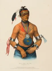 HOO-WAN-NE-KA, WINNEBAGO CHIEF, Pohjois-Amerikan intiaaniheimojen historiasta.