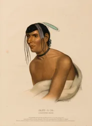 JACK-O-PA. A CHIPPEWA CHIEF., kirjasta History of the Indian Tribes of North America.