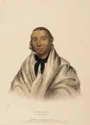 LITTLE CROW. A SIOUX CHIEF, kirjasta History of the Indian Tribes of North America (Pohjois-Amerikan intiaaniheimojen historia).