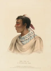 ME-TE-A, POTTAWATOMIE CHIEF, Pohjois-Amerikan intiaaniheimojen historiasta.
