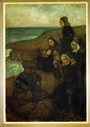 Country of the Sea - triptyykki, oikea paneeli (maalaus kankaalle)