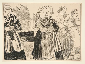 Breton Girls tai Breton Girls on the Quay, La Revue Blanchen numero 36, lokakuu 1894