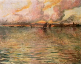 Merimaisema kaukaisella näköalalla Venetsiaan, 1896