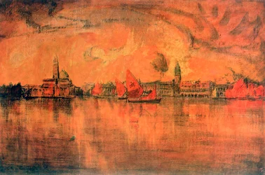 Näkymä Venetsiaan mereltä, c1896