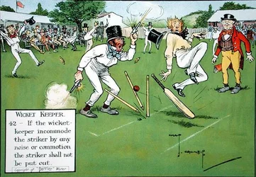 Wicket Keeper (42), vuonna 1910 julkaistusta Laws of Cricketistä