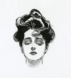 Gibson-tyttö, n. 1902