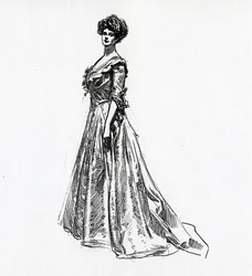 Gibson-tyttö, n. 1902