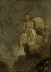 Indian Warrior on the Edge of a Precipice, 1847