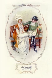 Istuu edelleen kapteeni Tilneyn kanssa, 1907 (kuva)