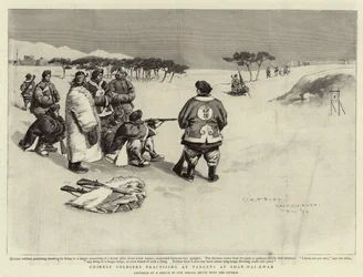 Kiinalaiset sotilaat harjoittelevat Targetsissa Shan-Hai-Kwanissa