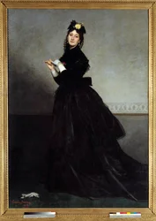 Hansikaskätinen nainen, 1869. 2,28 x 1,64 m. Pariisi, Musée d’Orsay