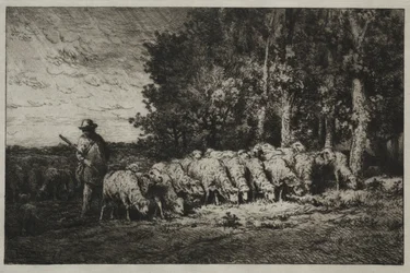 Lauma metsän reunassa, 1880.
