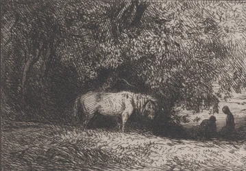 Hevonen puun oksan alla, 1846.