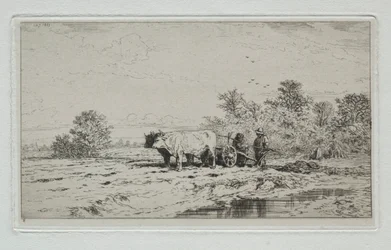 Maisema, työläiset, 1845.