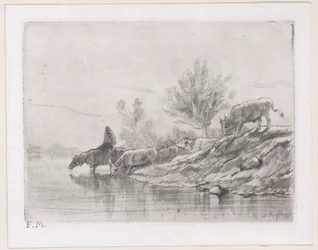 Maisema karjan kanssa, 1848.