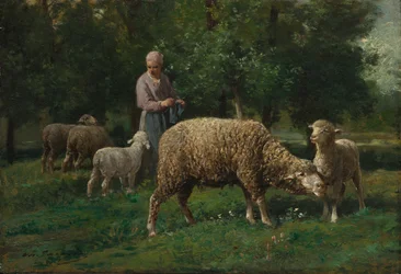 Paimentar lampaiden kanssa, n. 1876.
